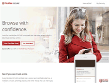 Tablet Screenshot of mcafeesecure.com